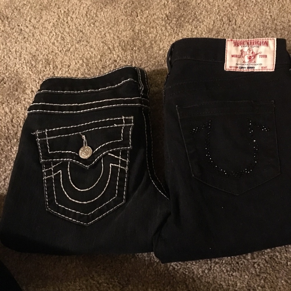 Women black true religion jeans